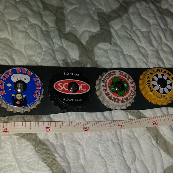 Retro bottle cap belt. 36 inches in length main image 13